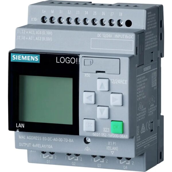 Логічний модуль Siemens LOGO! 8 12/24RCE з дисплеєм