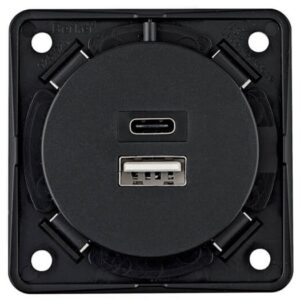 Розетка USB-A+USB-C BERKER S.1 біла полярна