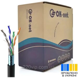 Кабель вита пара Cat5e F/UTP 4х2х0,51 мідь зовнішній PE (бухта 305 м)
