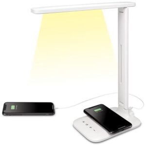Лампа настільна LED 12W з бездротовою зарядкою Qi