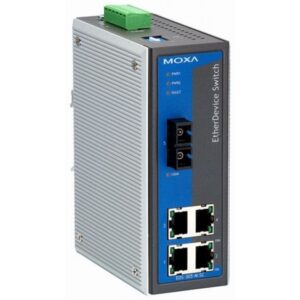 Промисловий комутатор Moxa EDS-305 5×10/100 з реле аварії