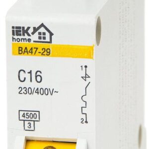 Автоматичний вимикач IEK ВА47-29 1P C16 4,5 кА