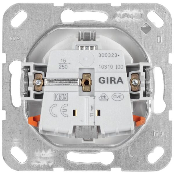 Розетка з заземленням GIRA System 55 Standard 55 чисто-біла глянцева