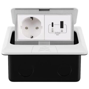 Розетка Livolo USB подвійна біла (скло)