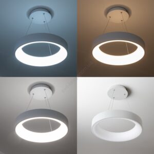 Люстра LED 60W 3000–6500K з пультом кругла біла