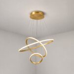Люстра LED три кільця 72W 4000K золото