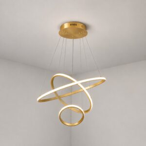 Люстра LED три кільця 72W 4000K золото