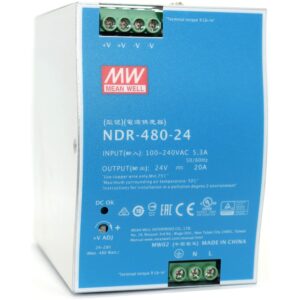 Блок живлення Mean Well NDR-480-24 24В 480Вт DIN