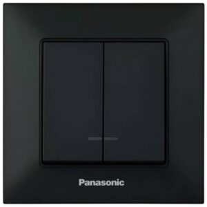 Вимикач двоклавішний Panasonic Arkedia Slim чорна