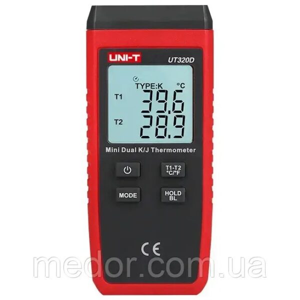 Термометр UNI-T UT320D двоканальний для термопар K/J