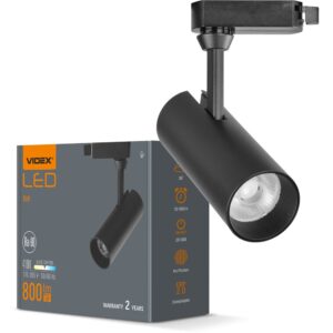 Трековий світильник LED Videx 10W 4100K чорний