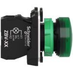 Сигнальна лампа Schneider XB5AVB3 зелена LED 24В AC/DC