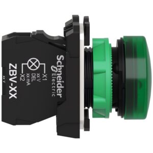 Сигнальна лампа Schneider XB5AVB3 зелена LED 24В AC/DC